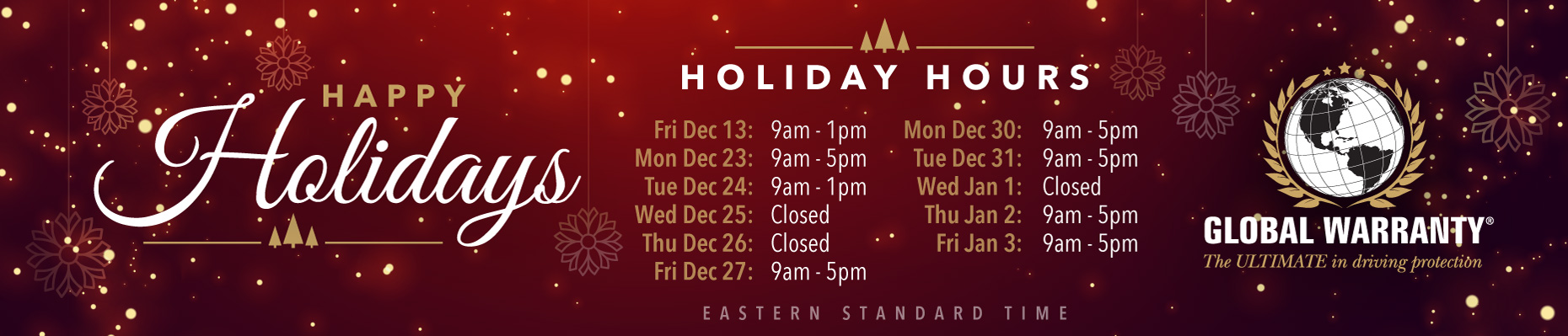 Holiday Hours 2024